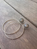 Dandelion Hoop Earrings